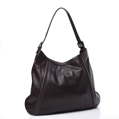 Gucci Calfskin Medium Britt Hobo Dark Brown 2 of 10