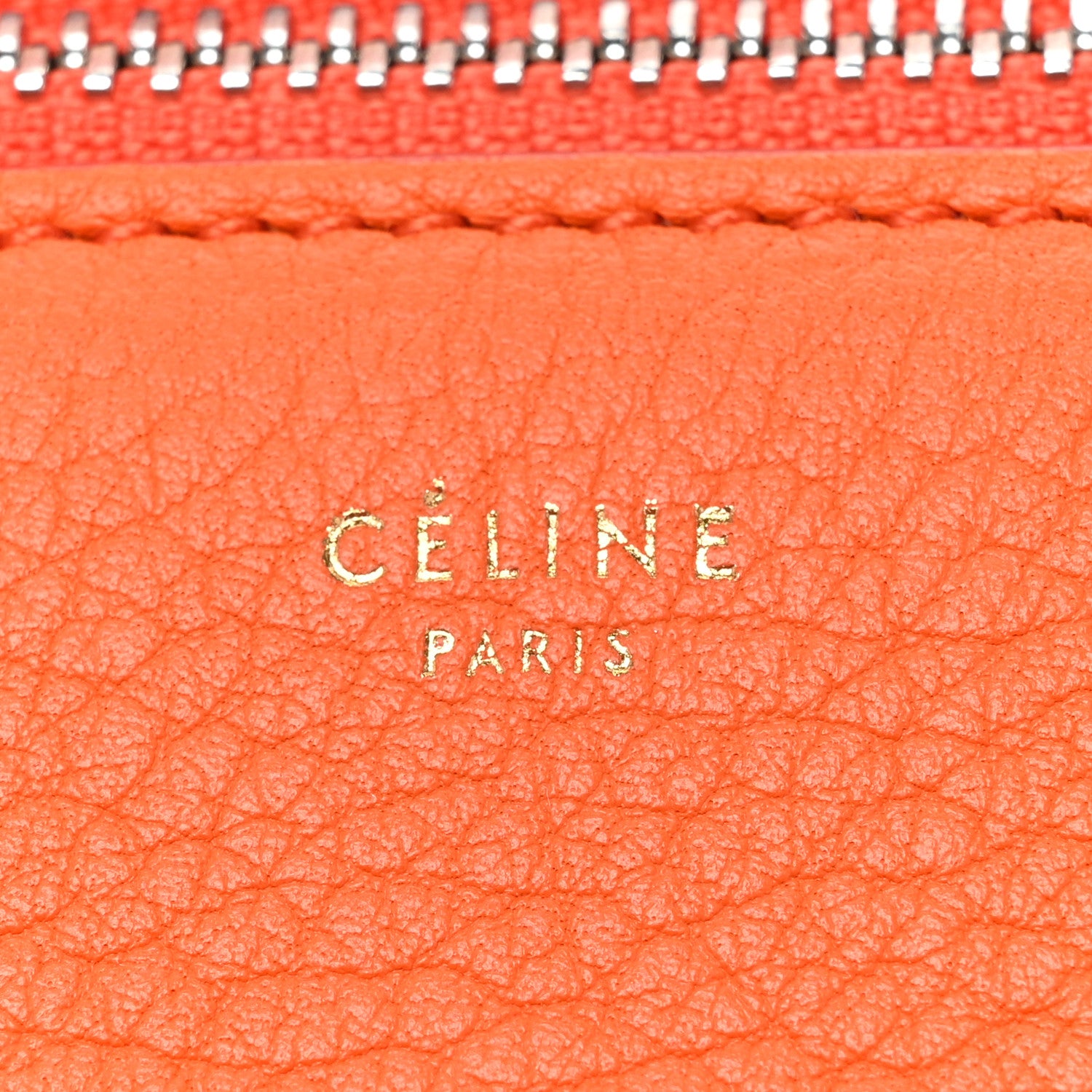 Celine Calfskin Small Edge Shoulder Bag Vermillion 6 of 8