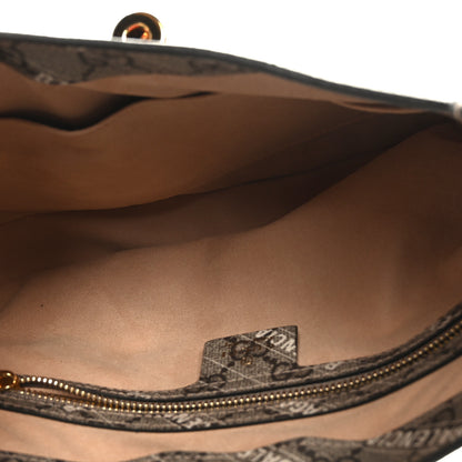 Gucci X BALENCIAGA GG Supreme Monogram Striped Logo Print Web Small Jackie 1961 Hobo Beige Ebony Mystic White 5 of 9