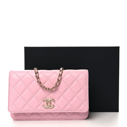 Chanel Caviar Quilted Wallet on Chain WOC Light Pink 12 of 12