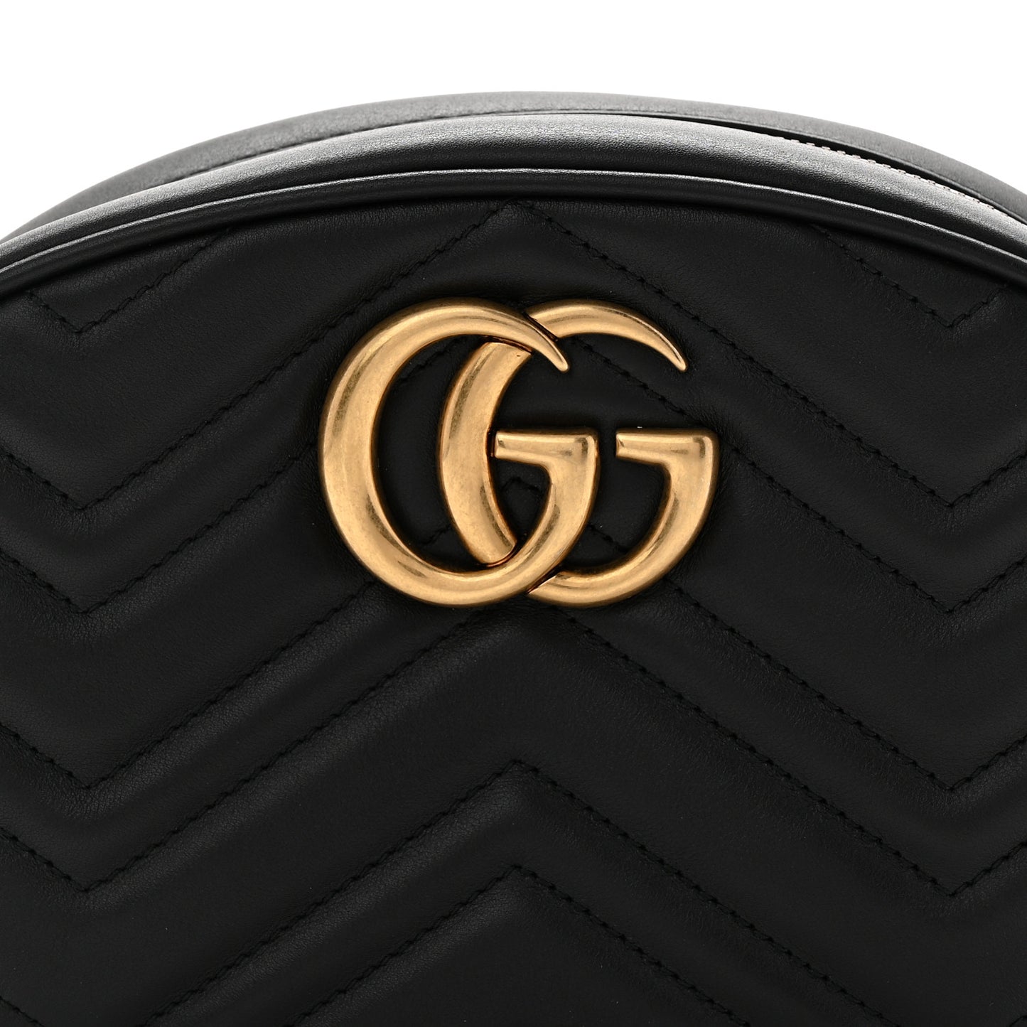 Calfskin Matelasse GG Marmont Belt Bag 95 38 Black