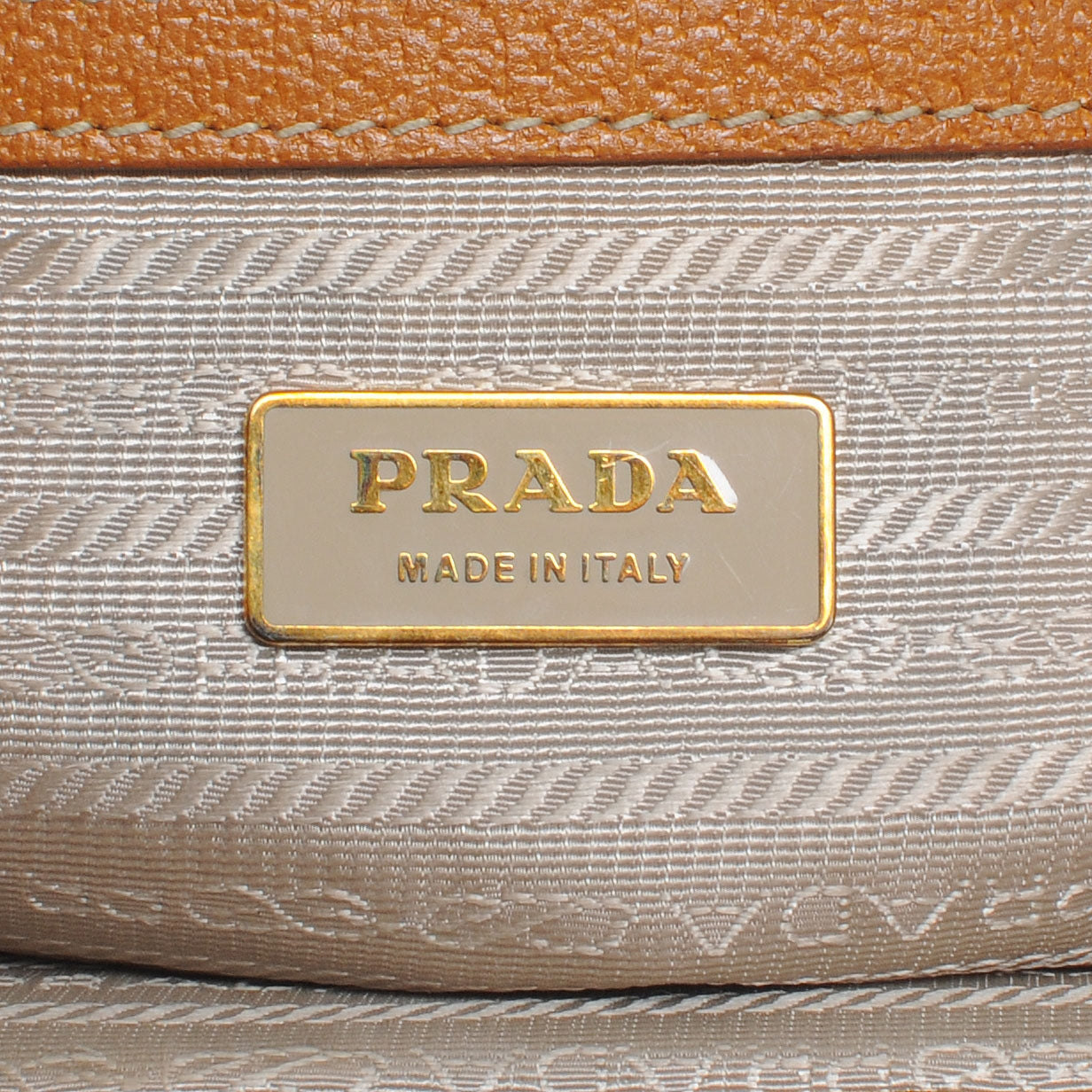 Prada Leather Frame Tote Deserto 9 of 10