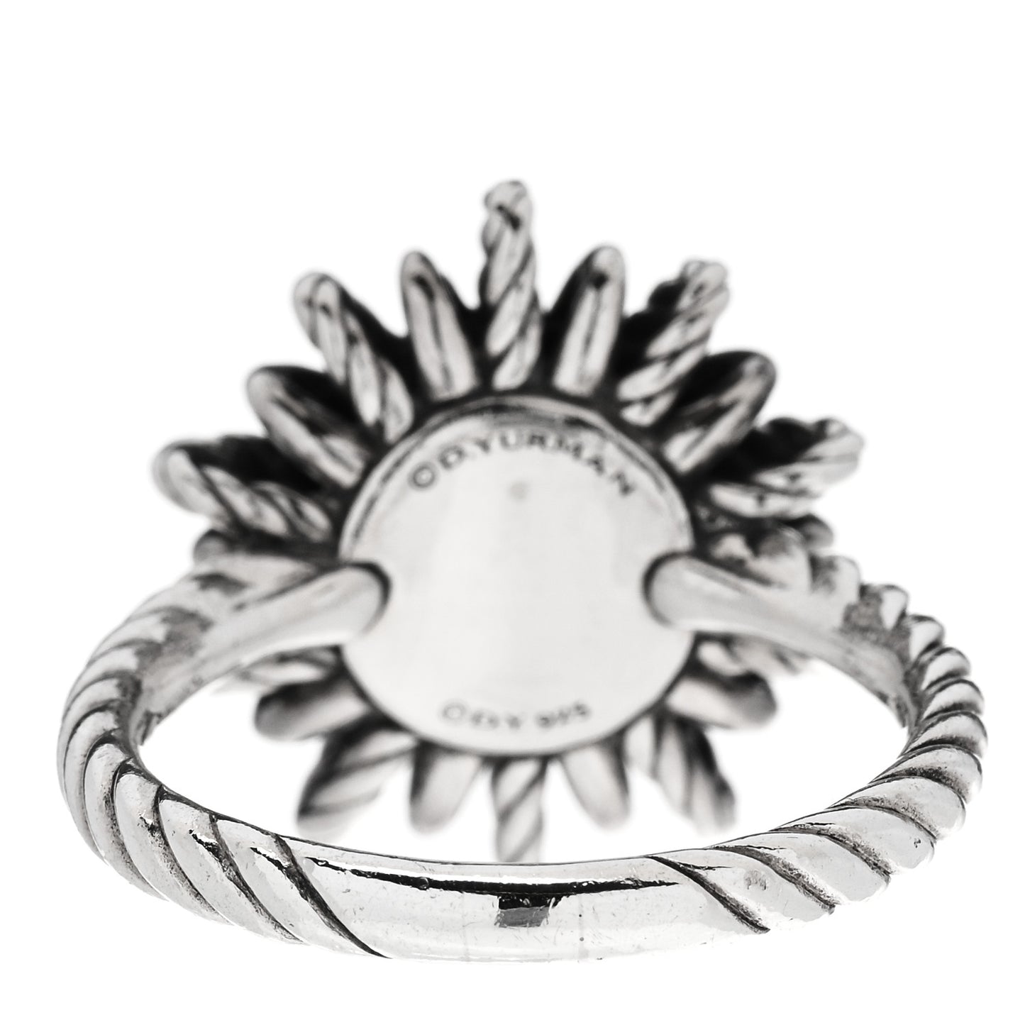 Sterling Silver Garnet Starburst Ring 57 8