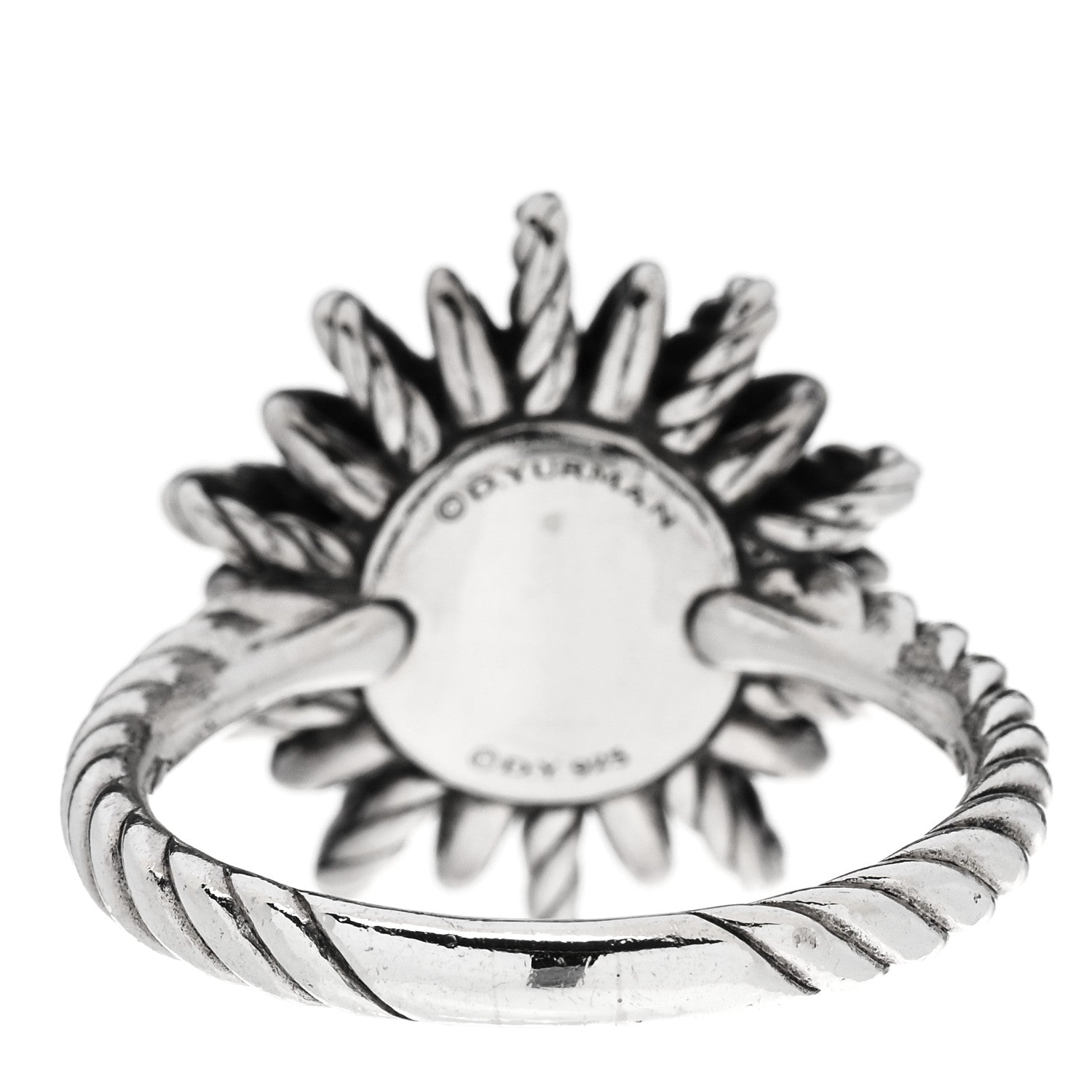 David Yurman Sterling Silver Garnet Starburst Ring 57 8 3 of 6