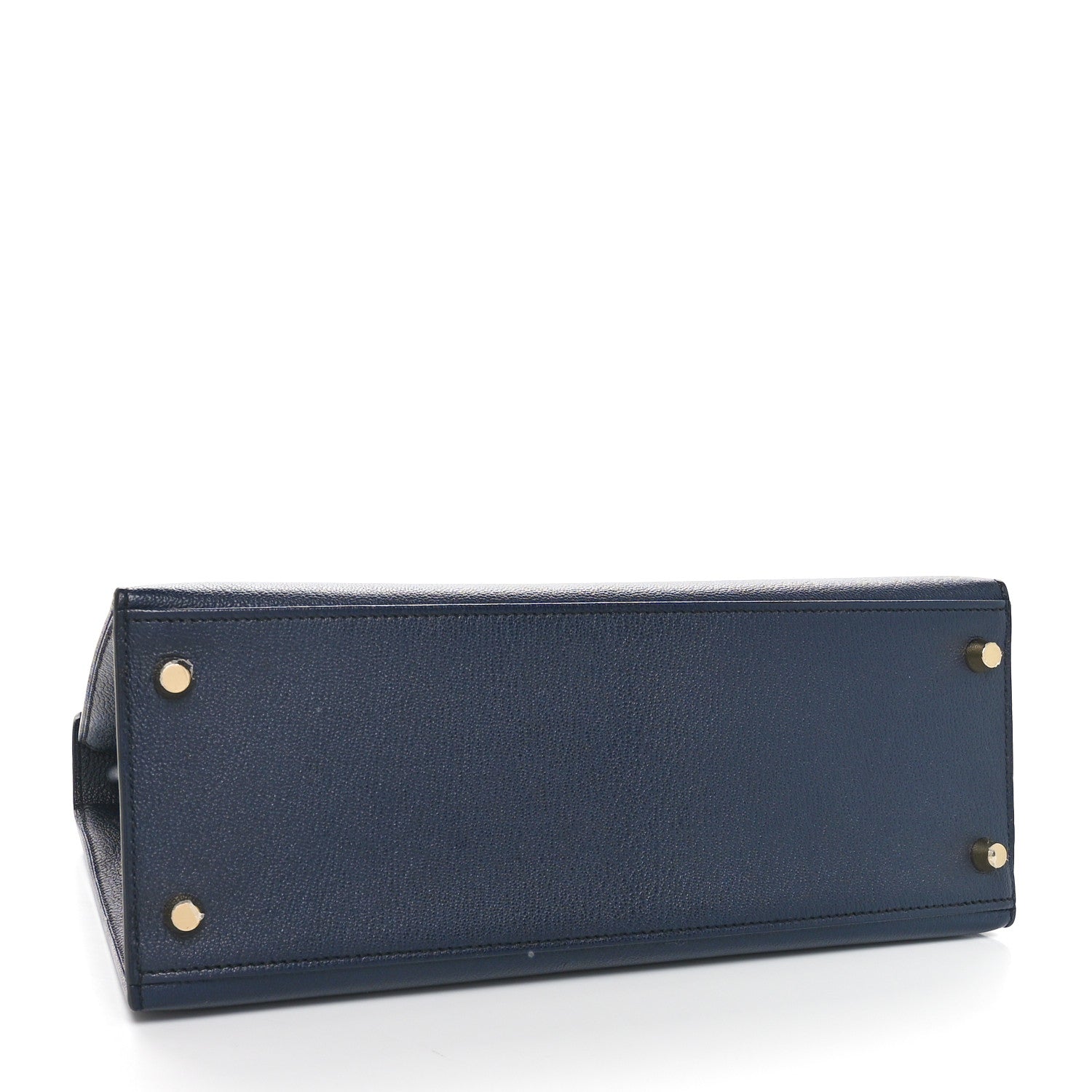Hermes Chevre Chamkila Horseshoe Kelly Sellier 28 Bleu Indigo 4 of 11