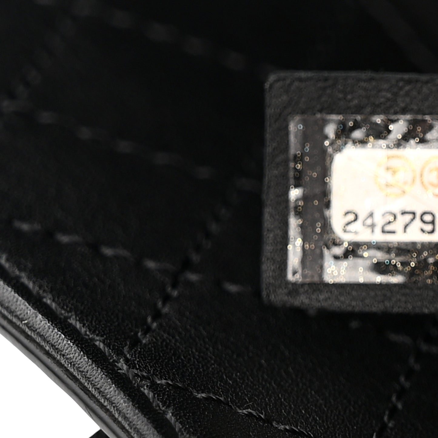 Calfskin Quilted Large Shopping Tote Black
