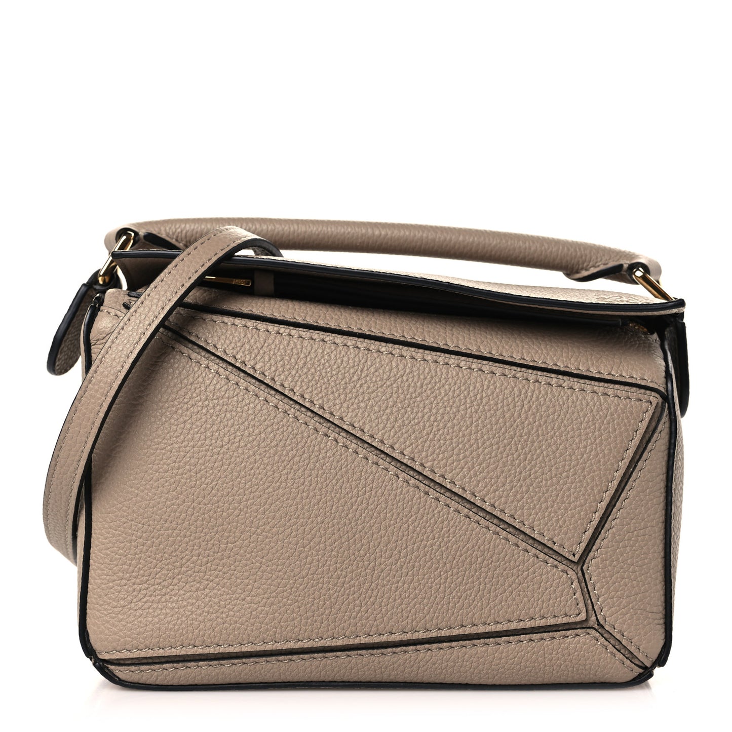 Calfskin Mini Puzzle Bag Sand