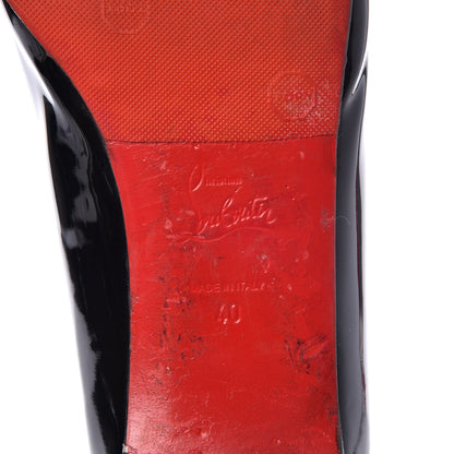 Christian Louboutin Patent Croisette Peep Toe Flats 40 Black 8 of 14