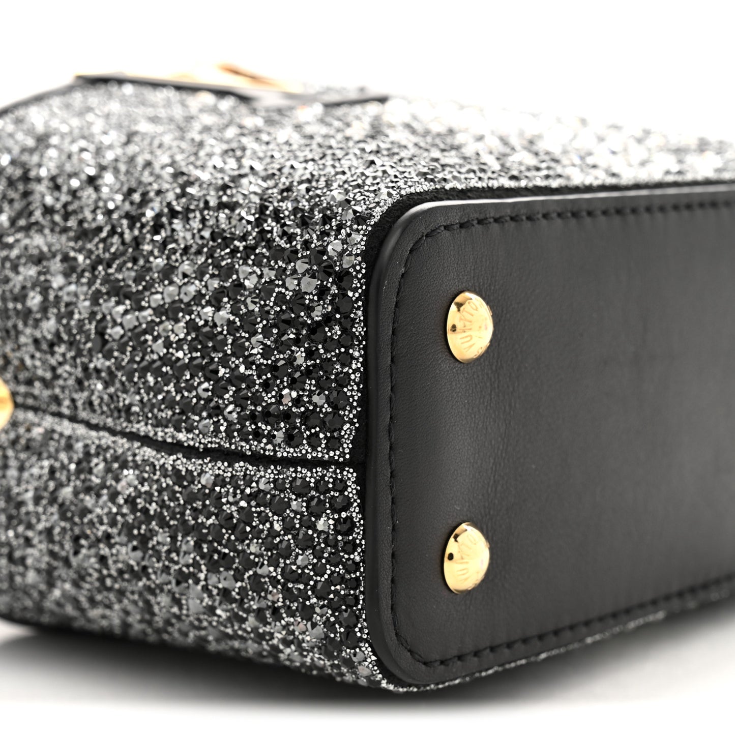 Crystal Cowhide Nano Capucines Silver Black
