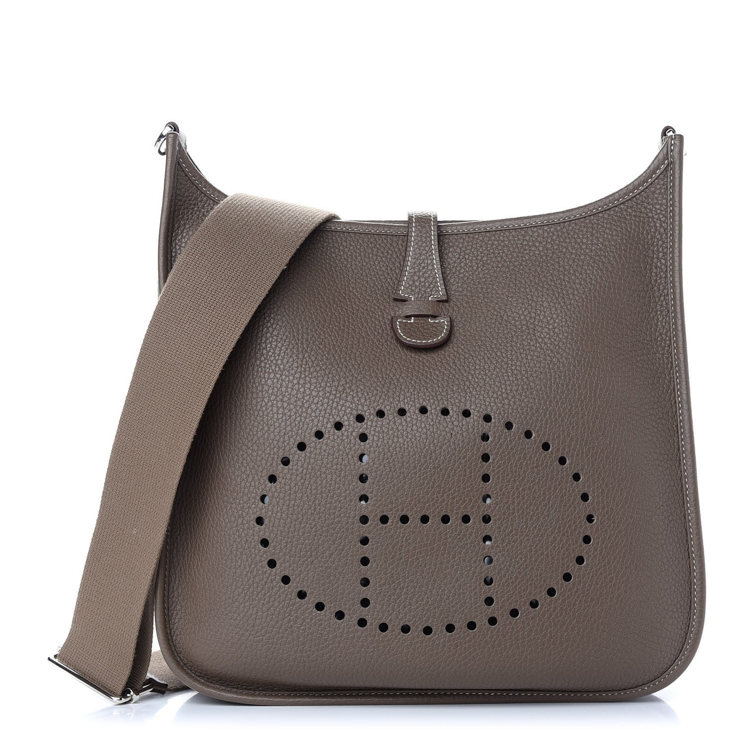 Hermes Taurillon Clemence Evelyne III PM Etoupe 1 of 9