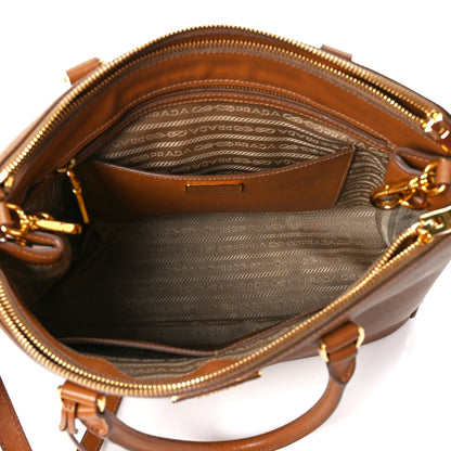 Prada Saffiano Lux Large Galleria Double Zip Tote Caramel 5 of 11
