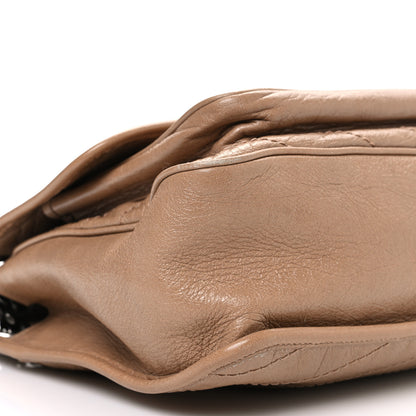 Saint Laurent Crinkled Calfskin Matelasse Monogram Medium Niki Chain Satchel Light Taupe 9 of 12