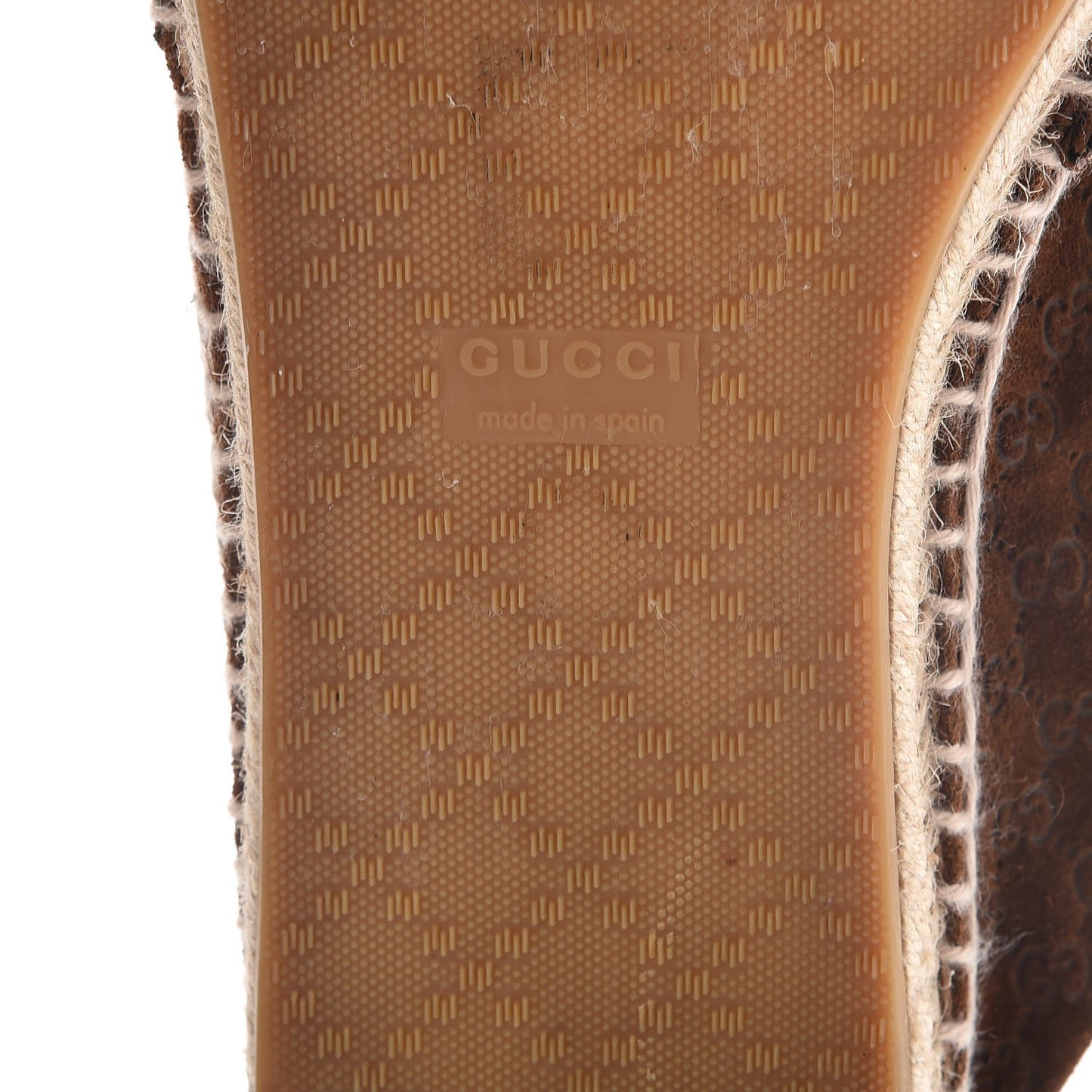 Suede Microguccissima Espadrilles 39.5 Nut Brown
