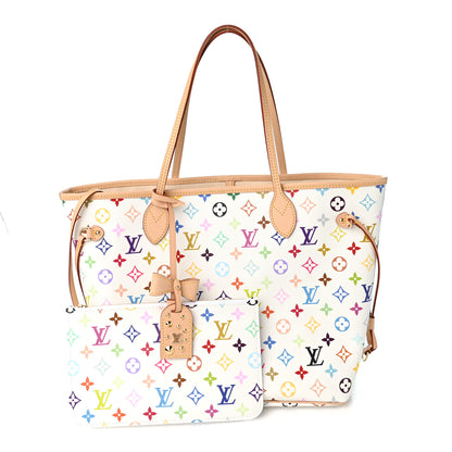 Louis Vuitton LV X TM Monogram Multicolor Neverfull MM White 3 of 10
