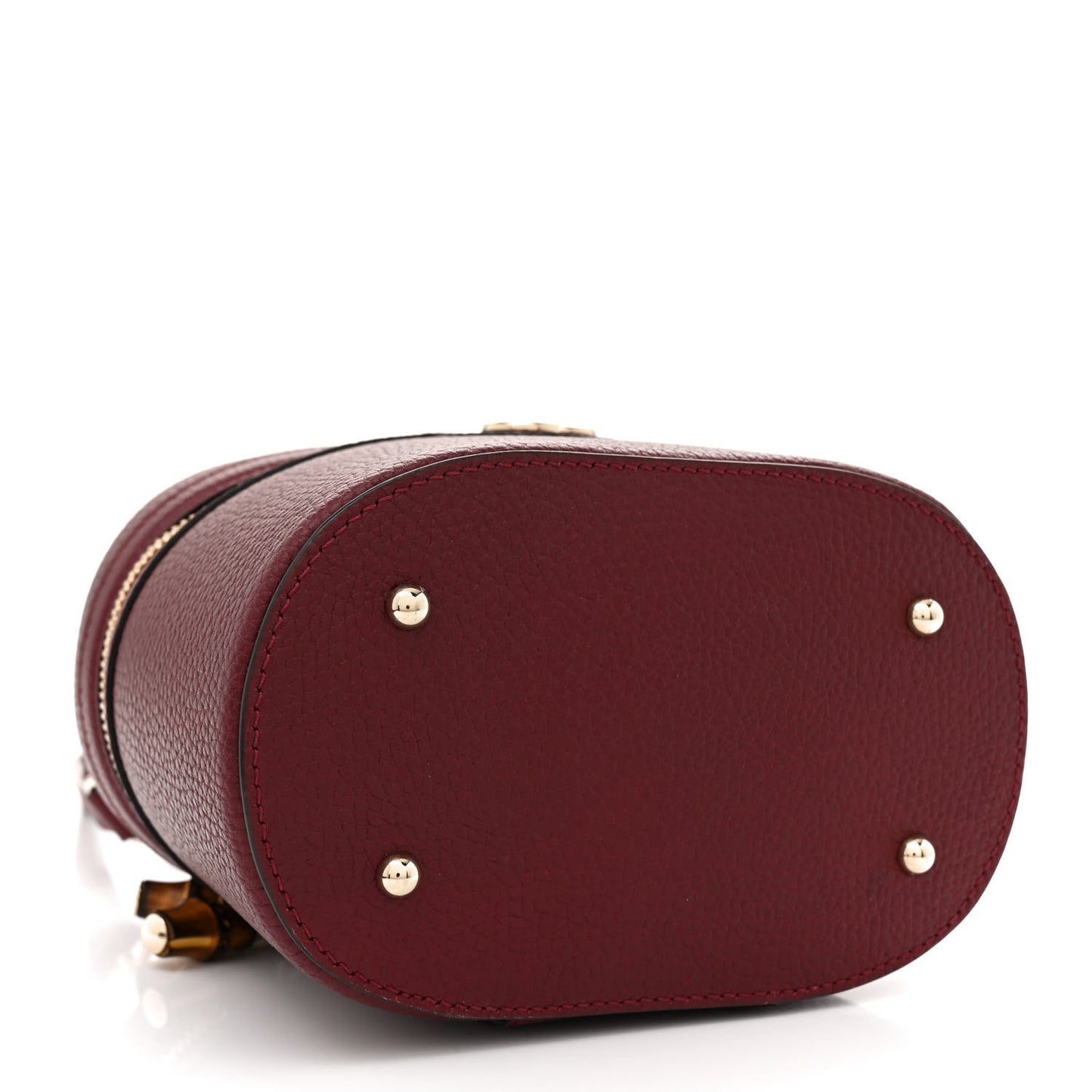 Calfskin Mini Bamboo Top Handle Shoulder Bag Rosso