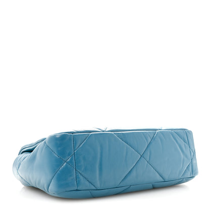 Chanel Goatskin Quilted Medium Chanel 19 Flap Turquoise 4 of 12