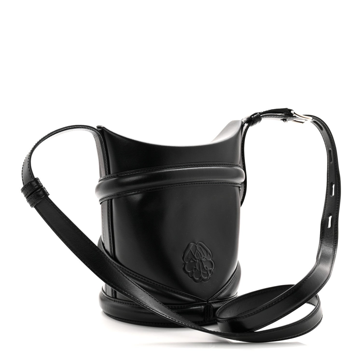 Alexander McQueen Calfskin The Curve Small Shoulder Bag Black 3 of 12