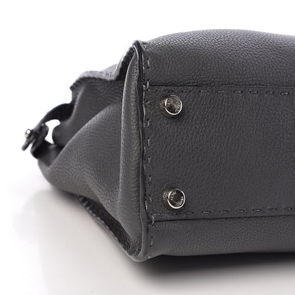 Fendi Cuoio Romano Selleria Bi-Color Medium Peekaboo Iconic Satchel Asfalto Latte 12 of 14
