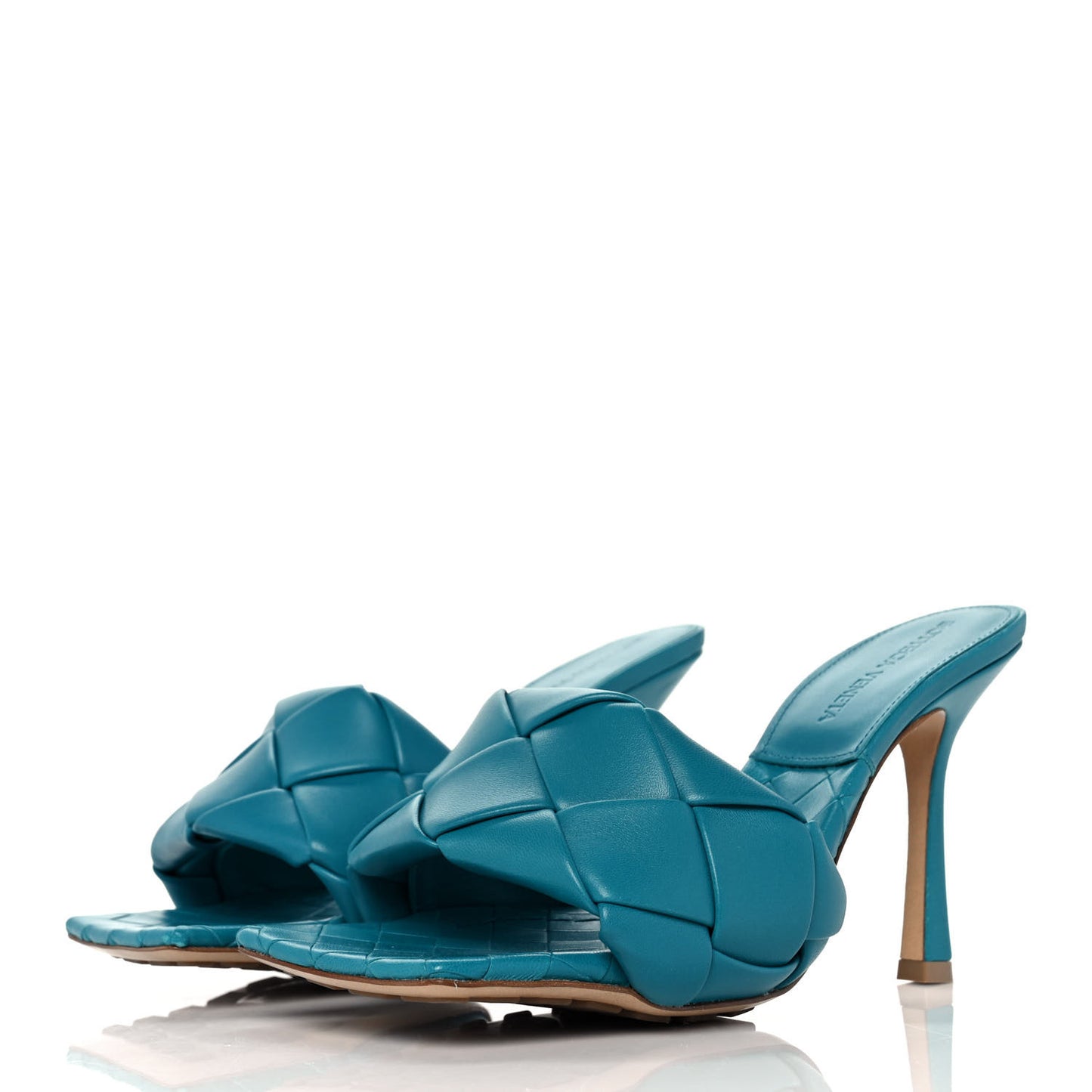 Nappa Maxi Intrecciato Lido 90mm Mule Sandals 37.5 Blaster