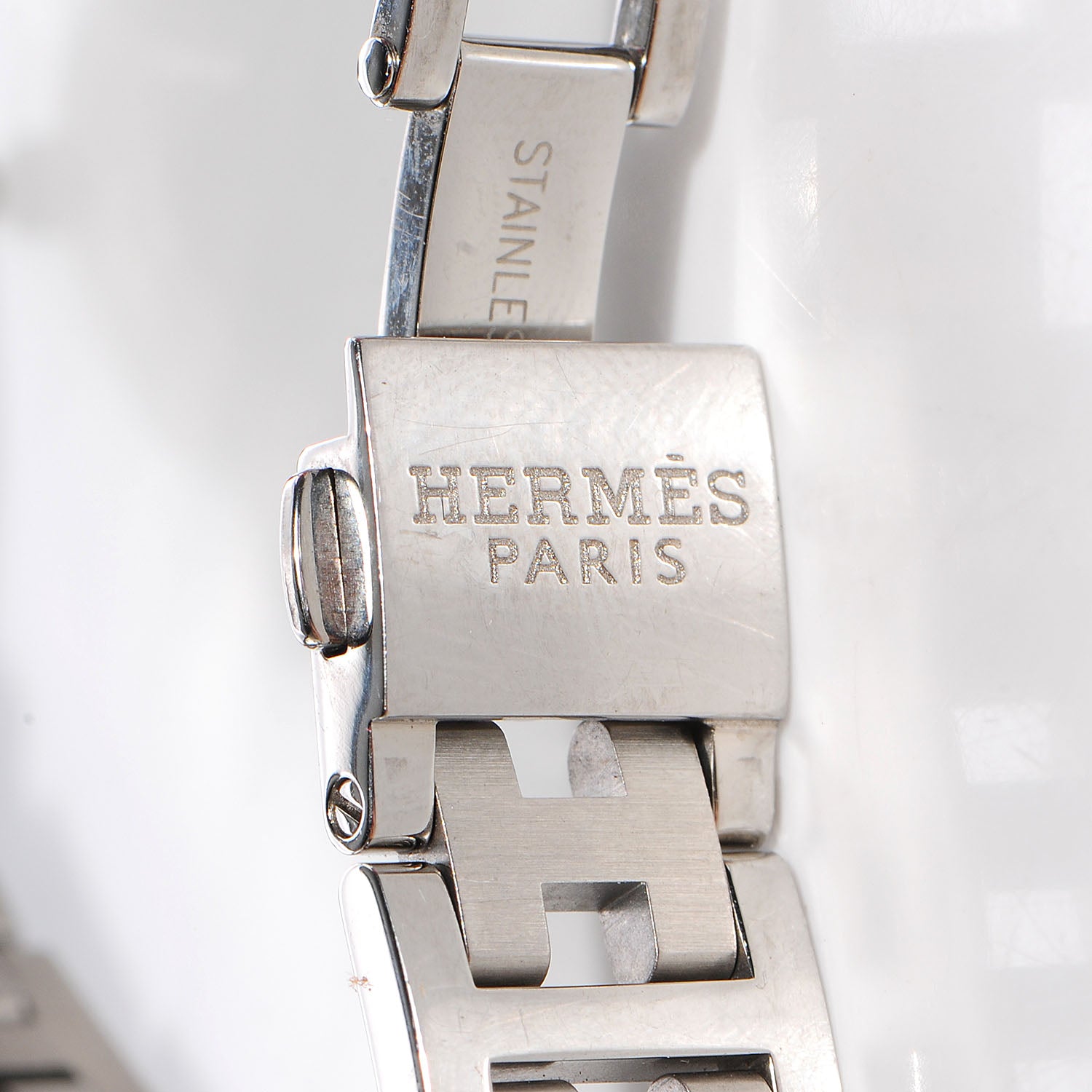 Hermes Stainless Steel 24mm Clipper Quartz Watch Black 2 of 10