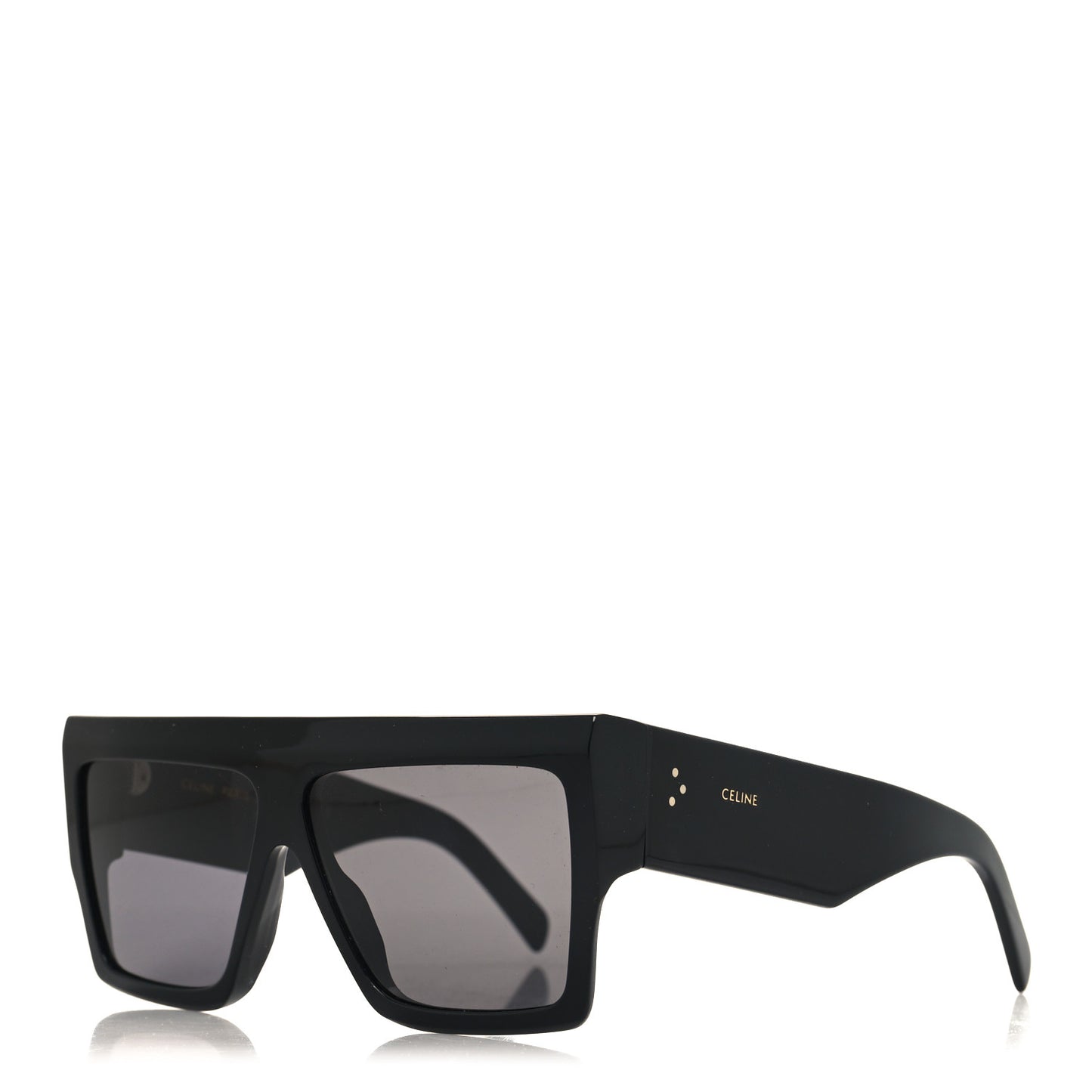 Acetate Flat Top Rectangular Sunglasses CL400921 Black