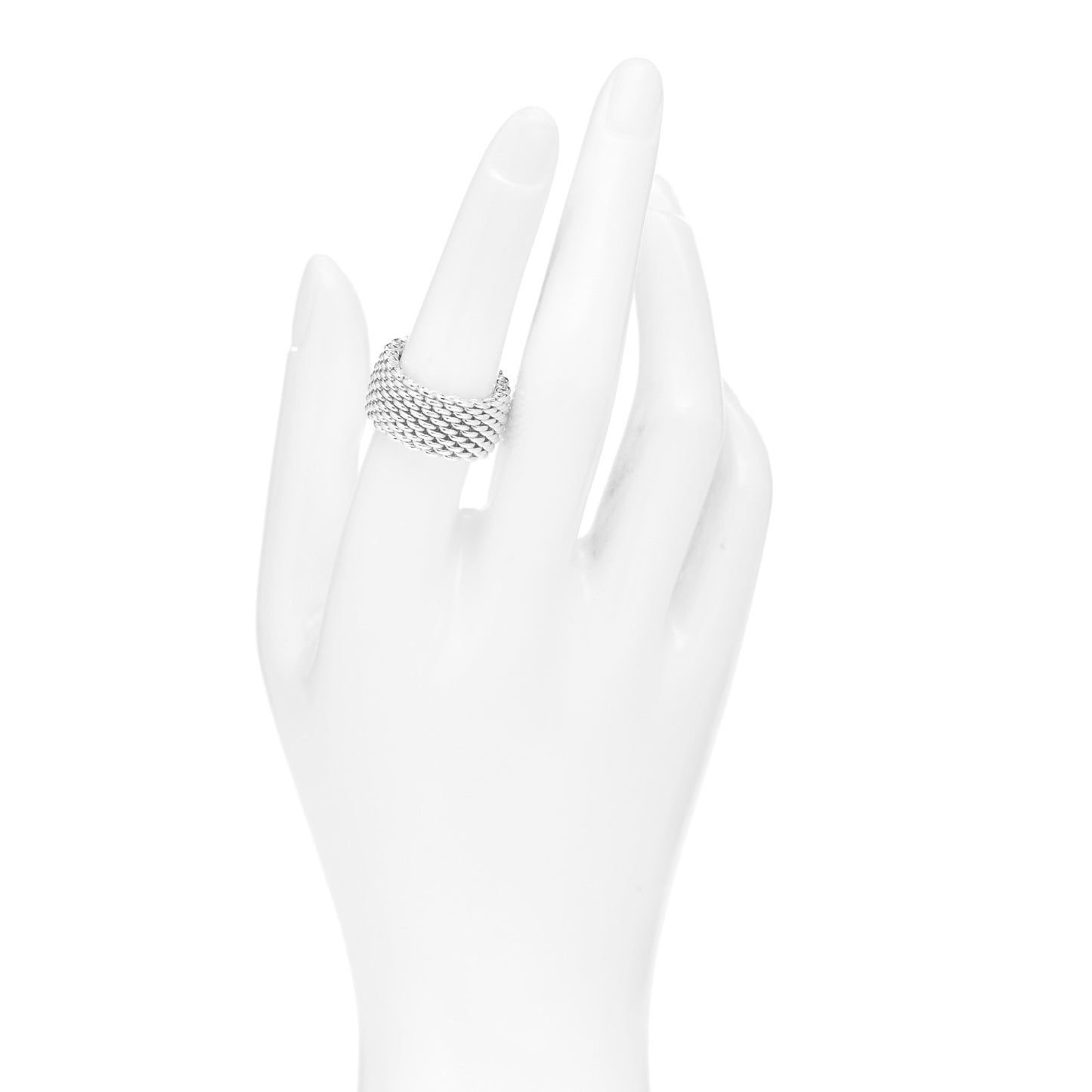 Sterling Silver Somerset Mesh Ring 53 6.5