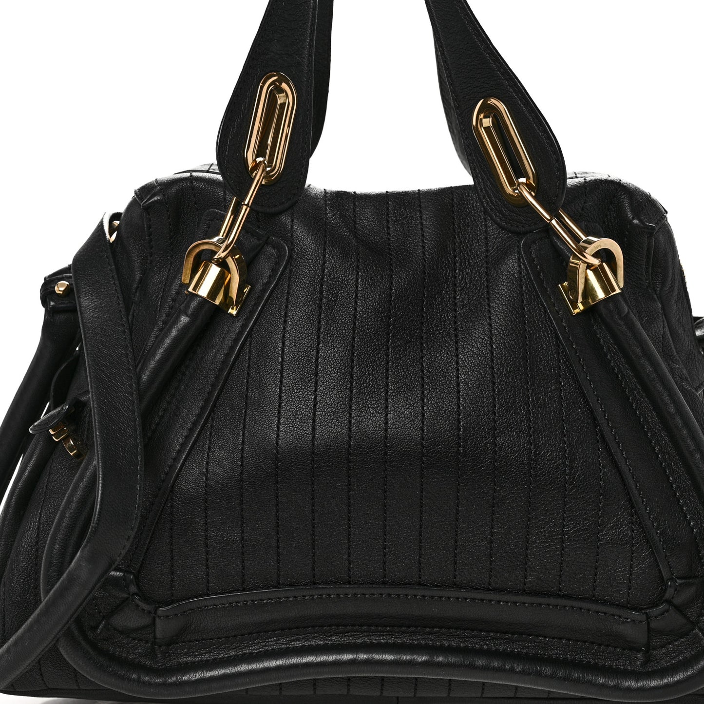 Calfskin Vertical Quilted Medium Paraty Black