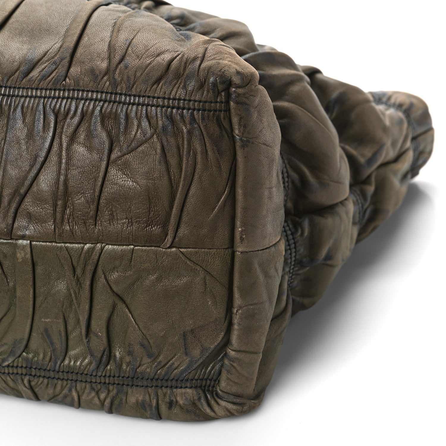 Prada Nappa Gaufre Tote Green 7 of 11