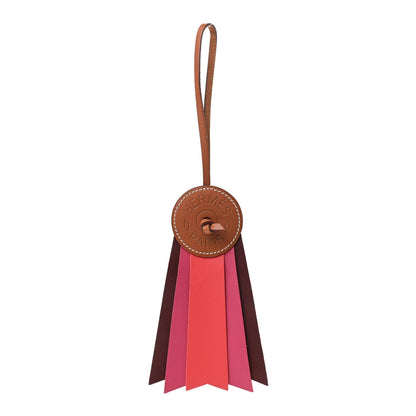 Hermes Vache Hunter Milo Lambskin Paddock Flot Bag Charm Rose Shocking Rouge H Rose Jaipur 1 of 4