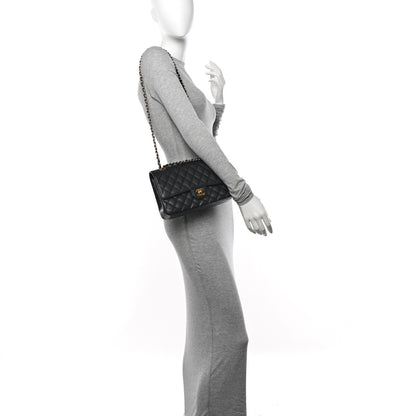 Chanel Caviar Quilted Medium Double Flap Black 2 of 11