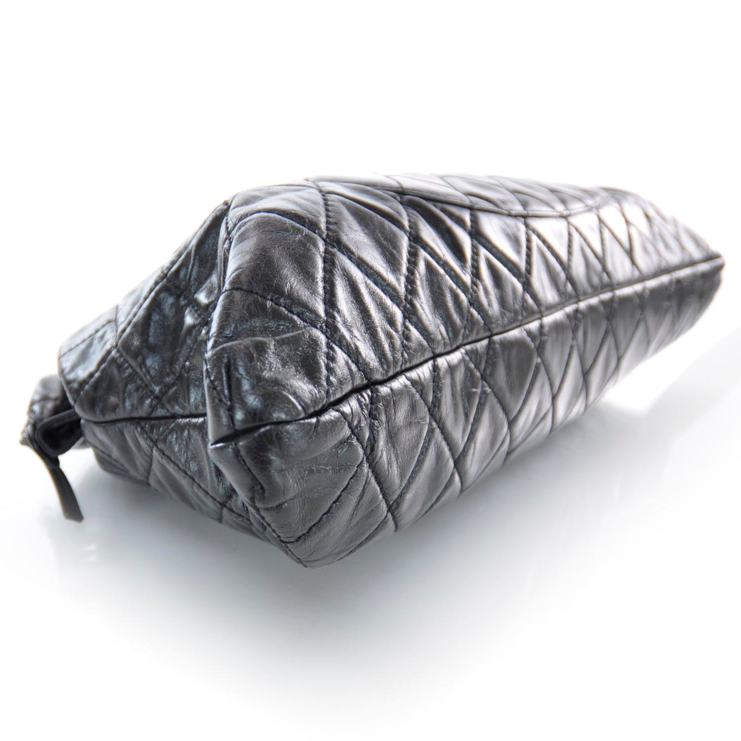 Leather Quilted Surpique Carryall Black