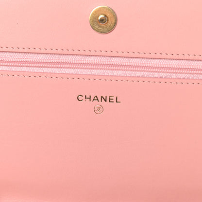 Chanel Caviar Quilted Boy Wallet On Chain WOC Light Pink 6 of 11