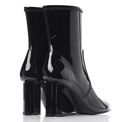 Louis Vuitton Patent Silhouette Ankle Boots 39 Black 4 of 7