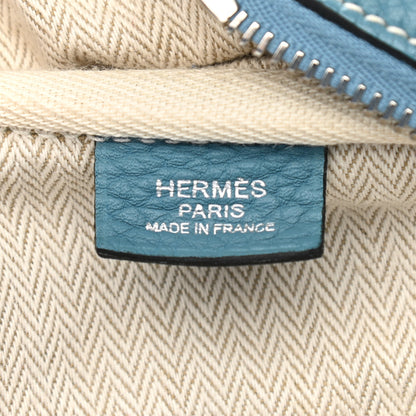 Hermes Taurillon Clemence Victoria II 35 Blue Jean 6 of 18