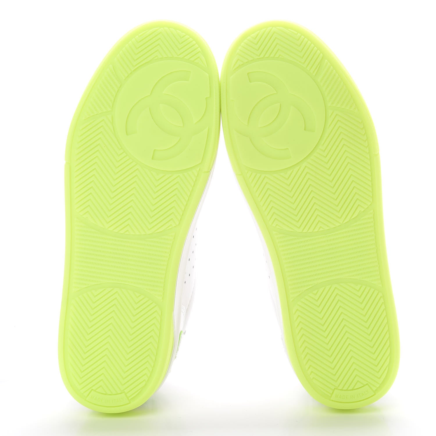 Chanel Calfskin Womens Logo Sneakers 38.5 White Multicolor 6 of 9