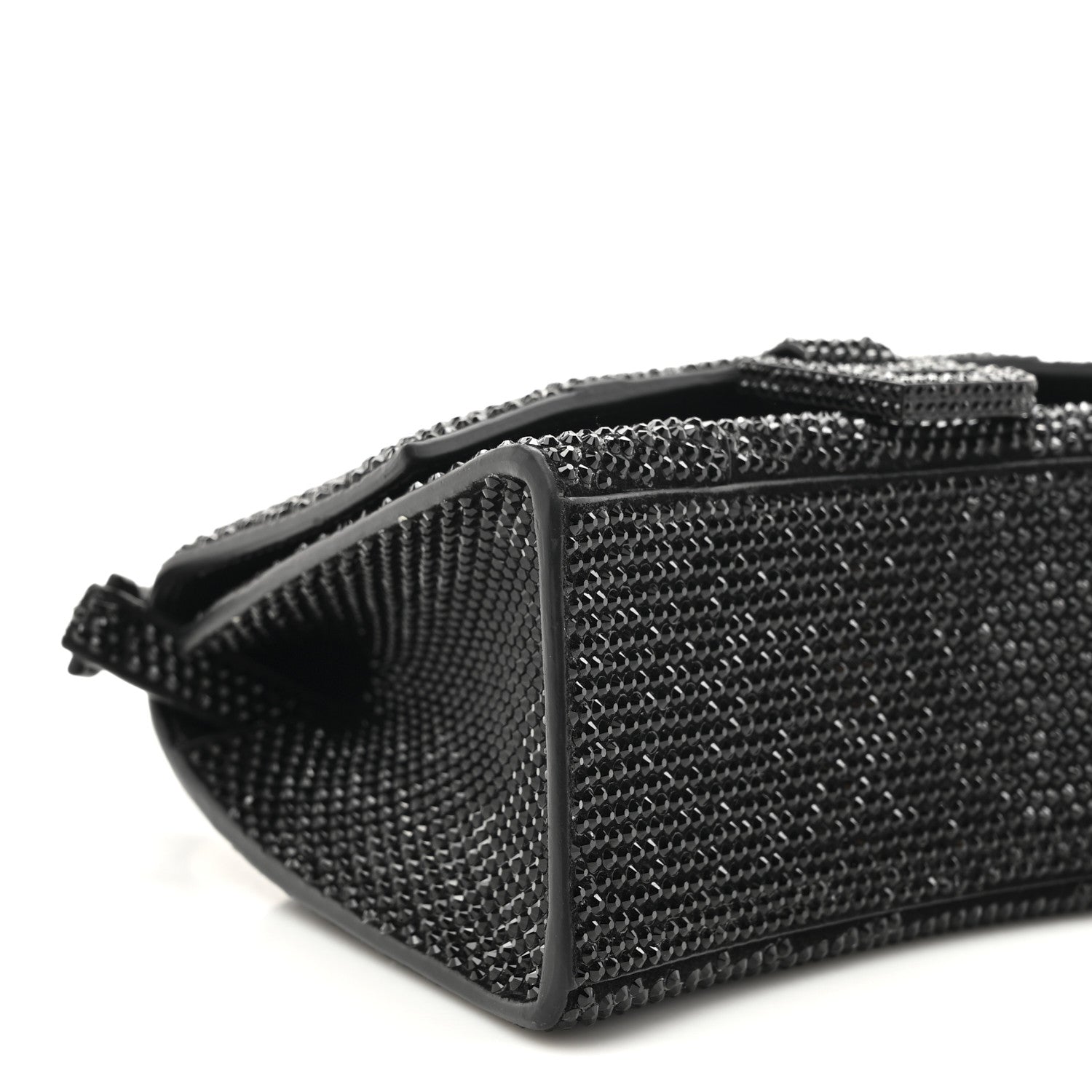 Balenciaga Strass Suede Hourglass Top Handle Bag XS Black Jet 10 of 11