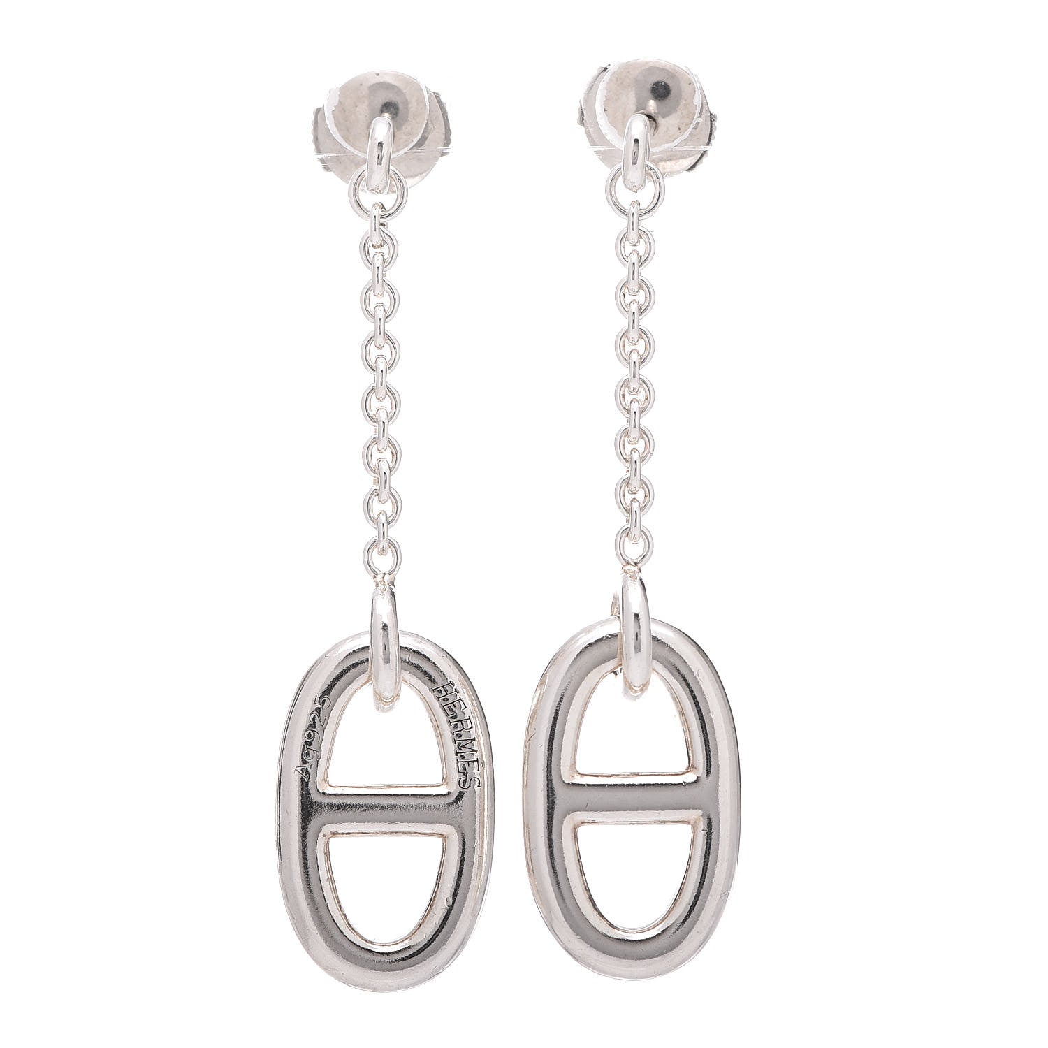 Hermes Sterling Silver Farandole Drop Earrings 1 of 5