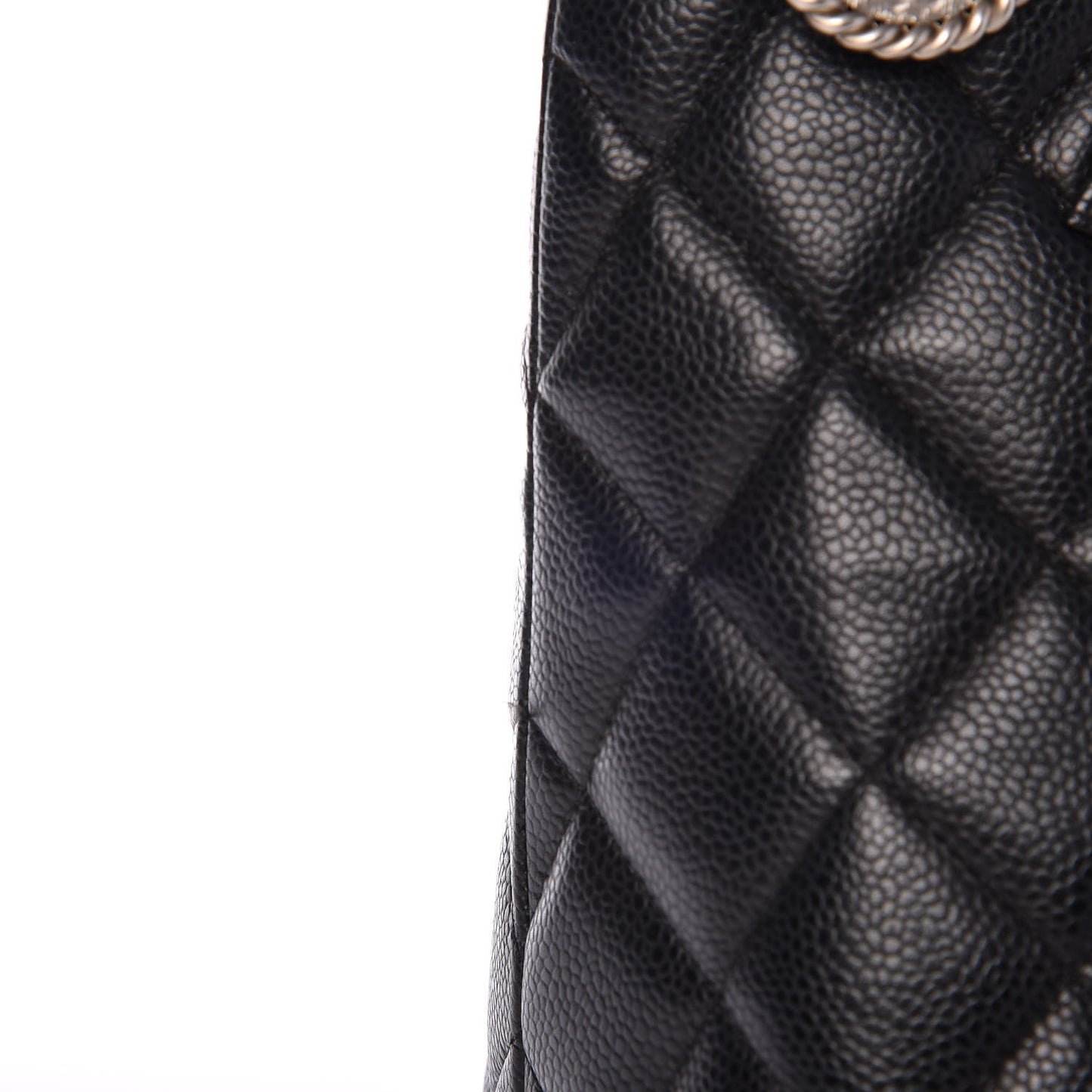 Caviar Quilted Medallion Tote Black