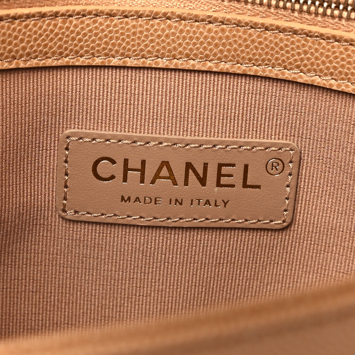 Chanel Caviar Quilted Small Top Handle Flap Beige 6 of 10