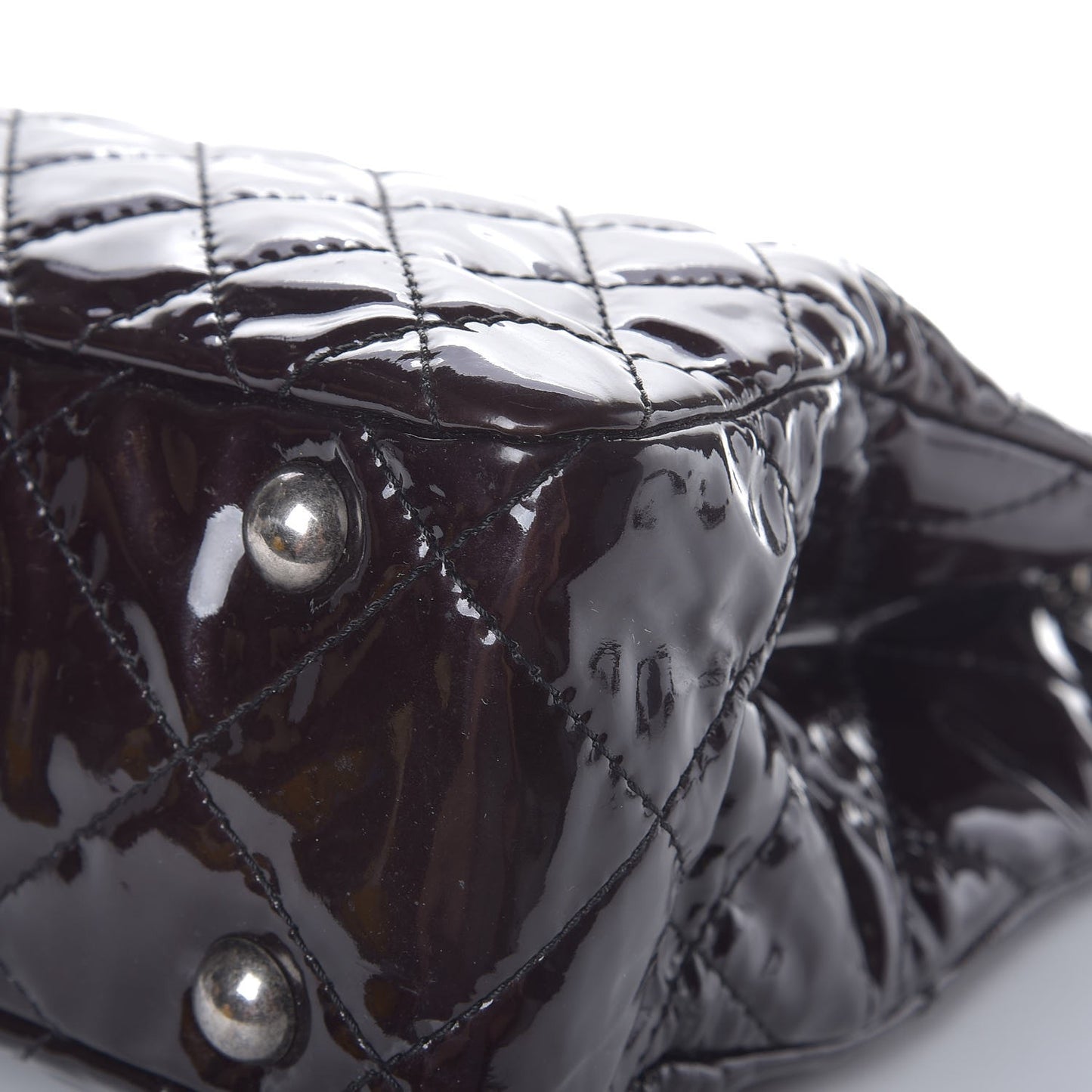 Patent Calfskin Quilted Reissue 2.55 Tote Dark Brown