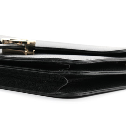Gucci Dollar Calfskin Interlocking G Shoulder Bag Black 10 of 11