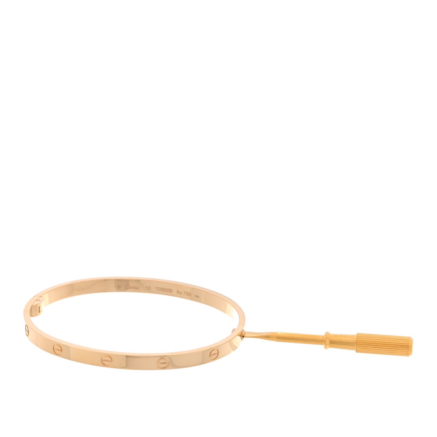 18K Yellow Gold Medium LOVE Bracelet 19