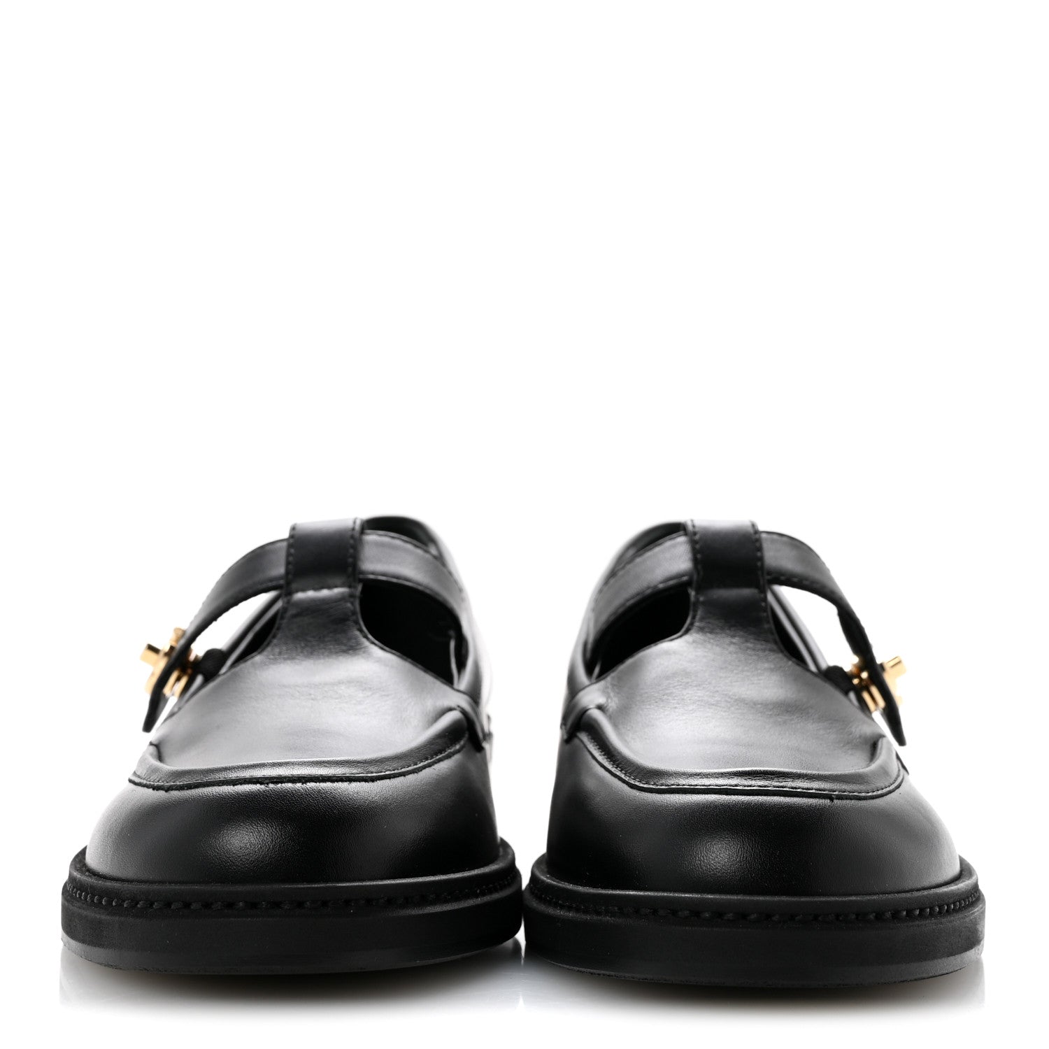 Chanel Calfskin CC Turnlock Moccasin Loafers 39 Black 3 of 10