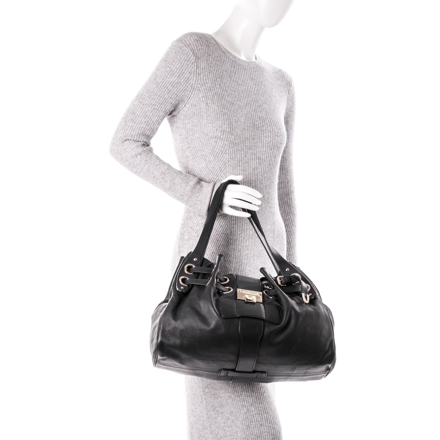 Jimmy Choo Calfskin Ramona Black 2 of 6