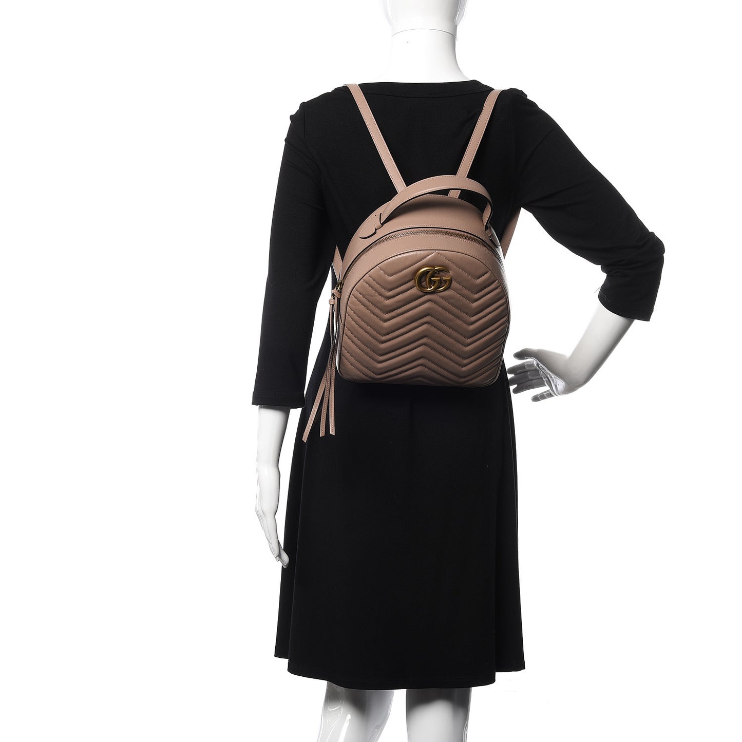 Calfskin Matelasse GG Marmont Backpack Porcelain Rose