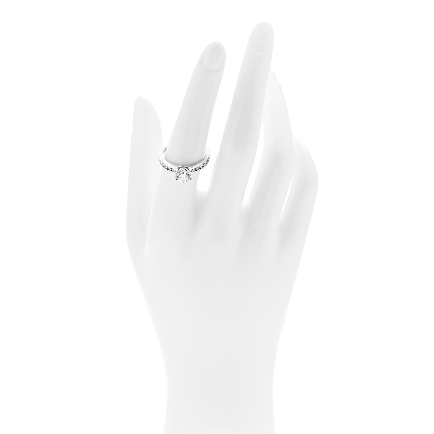 Tiffany Platinum Diamond 1.04ct Channel-Set Engagement Ring 54 7 2 of 7