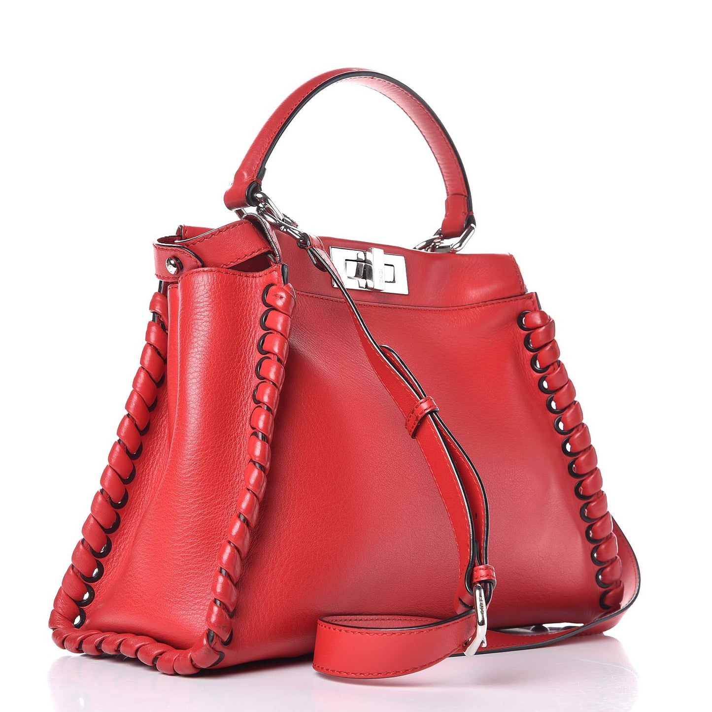 Calfskin Lace Up Medium Peekaboo Iconic Satchel Caipiroska