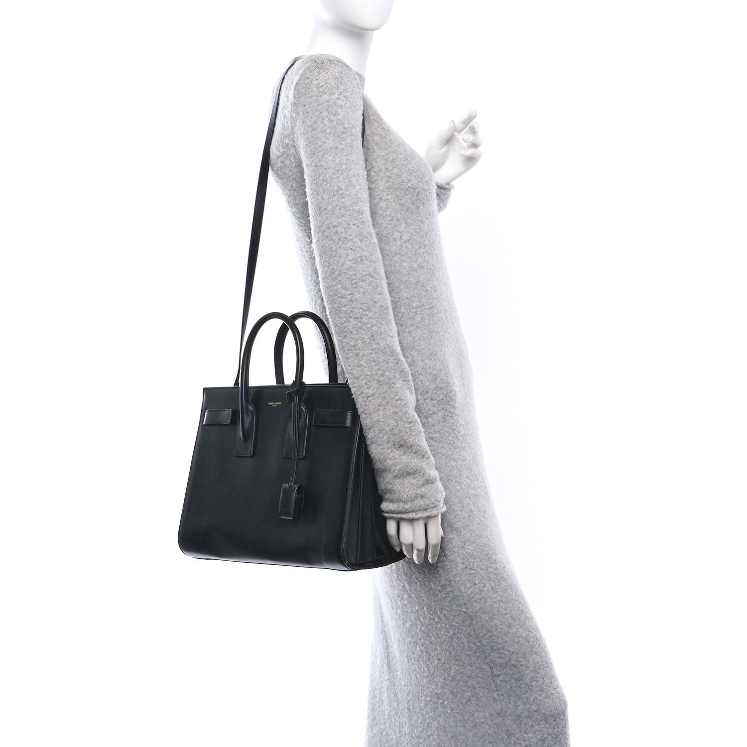 Saint Laurent Grained Calfskin Small Sac De Jour Black 2 of 11