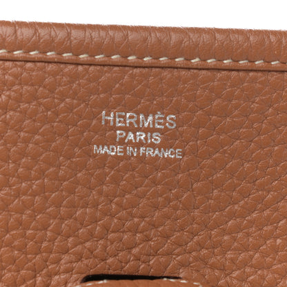 Hermes Taurillon Clemence Evelyne III PM Gold 7 of 12