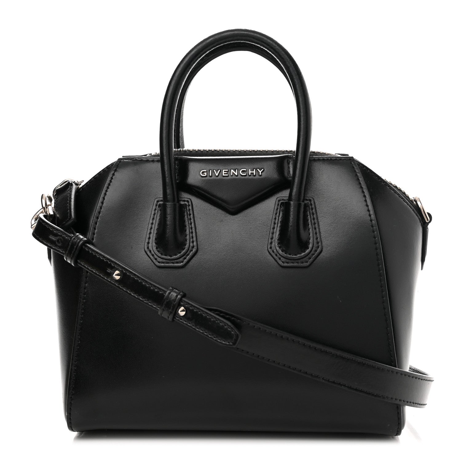 Givenchy Shiny Lord Calfskin Mini Antigona Black 1 of 11